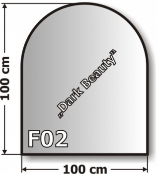 Funkenschutzplatte Rundbogen Granit F02 - 100 x 100 cm