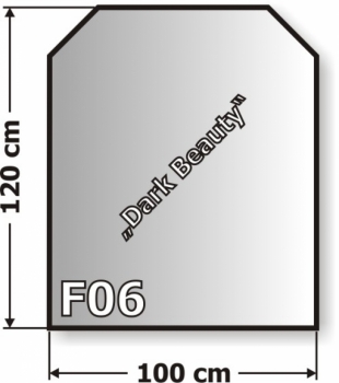Funkenschutzplatte Sechseck Granit F06 - 100 x 120 cm