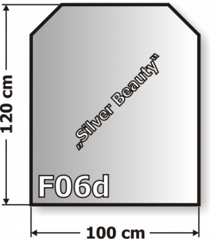 Funkenschutzplatte Sechseck Granit F06d - 100 x 120 cm