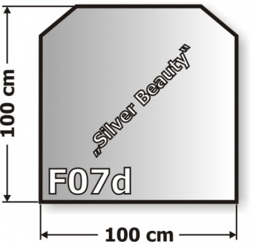 Funkenschutzplatte Sechseck Granit F07d - 100 x 100 cm