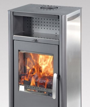 Kaminofen Krakatau Inox Edelstahl - 9 kW
