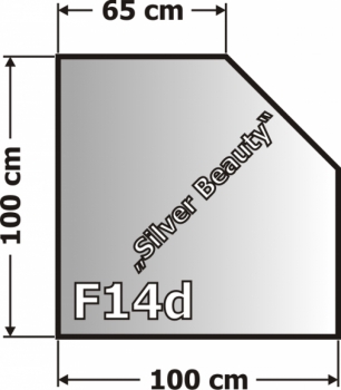 Funkenschutzplatte F�nfeck Granit F14d - 100 x 100 cm