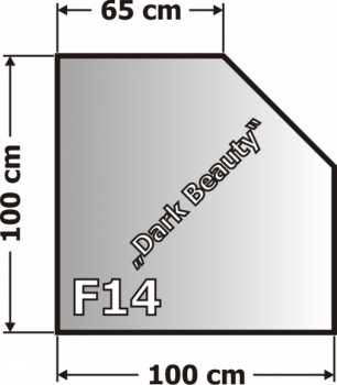 Funkenschutzplatte F�nfeck Granit F14 - 100 x 100 cm