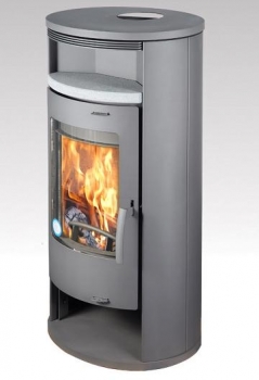 Kaminofen Olympus mit Speckstein-Warmhalteplatte - 7 kW