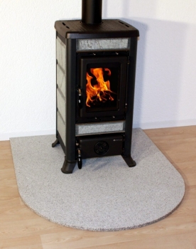 Funkenschutzplatte Rundbogen Granit F02d - 100 x 100 cm