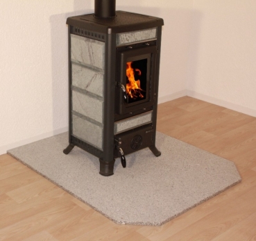 Funkenschutzplatte Sechseck Granit F06d - 100 x 120 cm