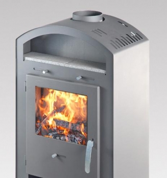 Kaminofen Split mit Warmhaltefach - 7 kW