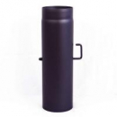 250 mm - Rauchrohr mit Drosselklappe L�nge 250 mm in Schwarz