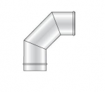 80 mm - Pelletrohr Bogen 90� in Edelstahl
