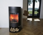 Kaminofen Aduro 1 mit Holzfach, schwarz - 3-9 kW Aduro-tronic Automatik