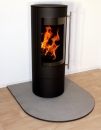 Funkenschutzplatte Rundbogen Granit F01c - 100 x 120 cm