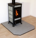 Funkenschutzplatte Sechseck Granit F06c - 100 x 120 cm