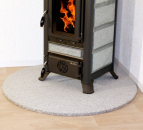 Funkenschutzplatte Tropfen Granit F12d - 110 x 110 cm