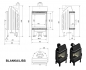 Preview: *EEK A - Eck-Kamineinsatz Kratki BLANKA/L/BS Seitenscheibe links - 8 kW