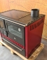 Preview: EEK A Premium-Küchenofen Holzherd GT bordeaux !Cerankochfeld!+!Edelstahlbackfach!-Dauerbrandherd - 15kW