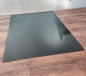 Preview: Quadrat 110x110cm Glas anthrazitgrau - Funkenschutzplatte anthrazit grau Kaminbodenplatte Glasplatte Ofenunterlage