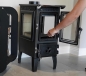 Preview: EEK A - Kleiner Dreischeiben-Kaminofen 304-3D mit Herdplatte - 7,23 kW