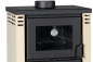 Preview: EEK A+ Kaminofen mit Backfach PRITY K2 GT F creme – 8,1kW