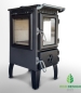 Preview: EEK A - Kleiner Dreischeiben-Kaminofen 304-3D mit Herdplatte - 7,23 kW