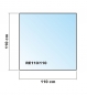 Preview: Quadrat 110x110cm Glas schwarz - Funkenschutzplatte Kaminbodenplatte Glasplatte Ofenunterlage