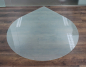 Preview: Tropfen *Frosty* 90cm - Funkenschutzplatte Milchglas Kaminbodenplatte Glasplatte