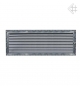 Preview: Retro-Lüftungsgitter,  17x49cm, altsilber –  mit Lamellen
