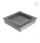 Preview: Kamin-Lüftungsgitter, 22x22cm schwarz/silber