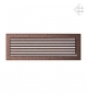 Preview: Kamin-Lüftungsgitter, 17x49cm schwarz/kupfer – mit Lamellen