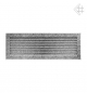 Preview: Luftgitter, Lamellen feststehend, 17x49cm, schwarz/silber