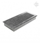 Preview: Luftgitter, Lamellen feststehend, 17x37cm, schwarz/silber