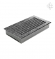 Preview: Luftgitter, Lamellen feststehend, 17x30cm, schwarz/silber