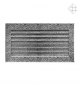 Preview: Luftgitter, Lamellen feststehend, 17x30cm, schwarz/silber