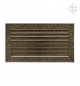 Preview: Luftgitter, Lamellen feststehend, 17x30cm, schwarz/gold