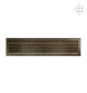 Preview: Luftgitter, Lamellen feststehend, 17x70cm, schwarz/gold