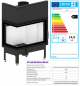 Preview: EEK A+ - Eck-Kamineinsatz HITZE Albero AL14L.H DECO mit Seitenglas links -14kW