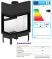Preview: EEK A+ - Eck-Kamineinsatz HITZE Albero AL16L.H DECO mit Seitenglas links -16kW