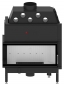Preview: EEK A+ - Eck-Kamineinsatz HITZE Albero AL19L.H DECO mit Seitenglas links -19kW