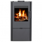 Preview: EEK A Kaminofen Victoria Opal-w mit ext. Zuluft schwarz - 5,15 KW