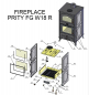 Preview: EEK A Wasserführender Kaminofen mit Backfach Prity FG W18R, rot - 23,4 kW