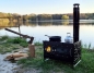Preview: Holzgrill mit Backfach, Herdplatte "Rosalie" Gartenkamin Pizzaofen Feuerschale