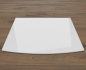 Mobile Preview: Segmentbogen 120x130cm Glasplatte weiß - Funkenschutzplatte Kaminbodenplatte Ofenplatte