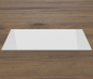 Preview: Saisonplatte Rechteck 110x50cm Glas weiß - Kamin-Vorlegeplatte Funkenschutzplatte Kaminbodenplatte Glasplatte