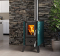 Preview: EEK A - Kaminofen mit Herdplatte 806 IGLO grün - 10,6kW