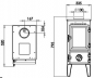 Preview: EEK A - Kleiner Dreischeiben-Kaminofen 304-3D mit Herdplatte - 7,23 kW