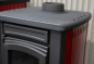 Preview: EEK A+ Kaminofen Okta rot mit Herdplatte - 3,9kW