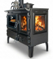 Preview: EEK A - Panorama-Holzherd Modell 214-3D links mit 6,04kW - Viel Gusseisen!