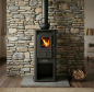Preview: EEK A+ Kaminofen BERNA LUX G 4.0 anthrazit-grau mit 5,9 kW