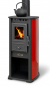 Preview: EEK A+ Kaminofen BERNA LUX G 4.0 rot mit 5,9 kW