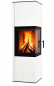 Preview: EEK A+ Eck-Kaminofen Hitze SIGA weiß, raumluftunabh. -6,5kW