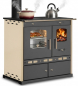 Preview: EEK A+ Küchenofen Holzherd ECO LUX INOX, Edelstahlbackfach, creme, linke Version - 7,1 kW